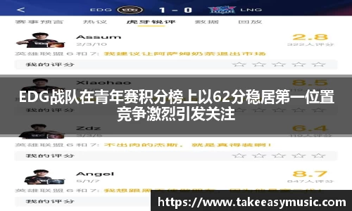 EDG战队在青年赛积分榜上以62分稳居第一位置竞争激烈引发关注